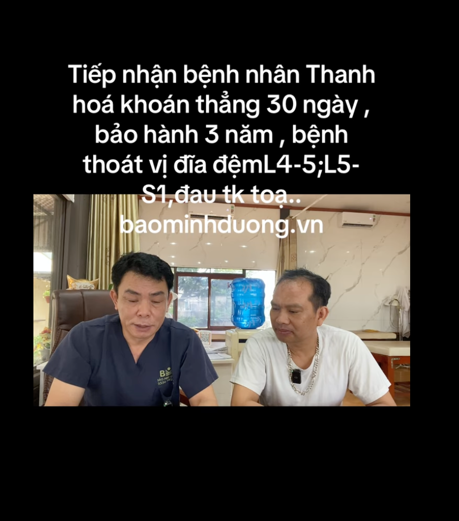 Lương y Cao Văn Minh tiếp nhận bệnh nhân Thanh Hóa bị thoát vị đĩa đệm L4-L5, L5-S1 và đau thần kinh tọa
